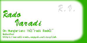 rado varadi business card